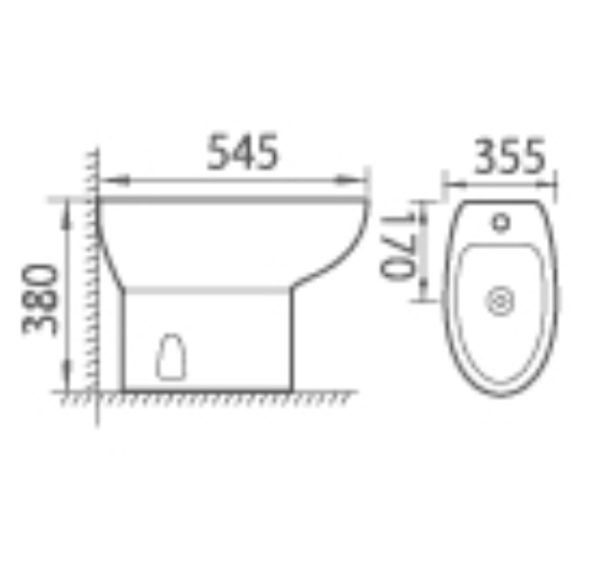 vti06 bidet drawing line