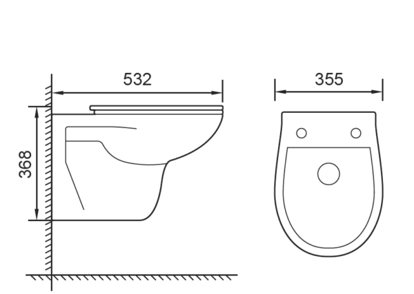 sanitary ware toilet vtw 02 size